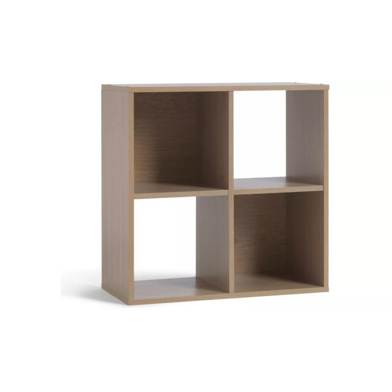 Argos Home Squares 4 Cube Oak Book Shelf 61cm