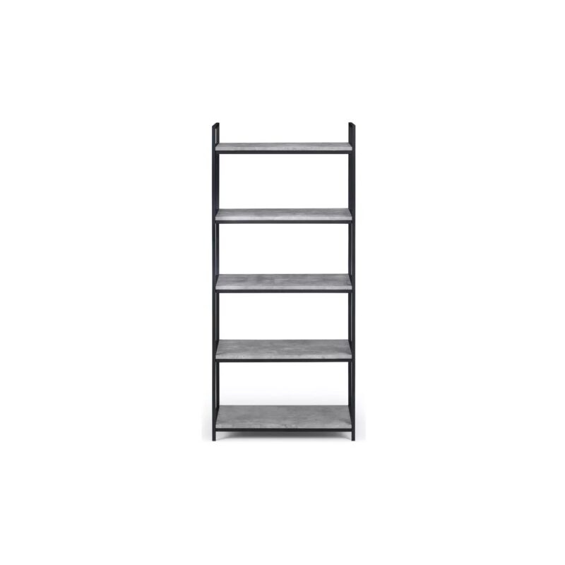 Julian Bowen Staten ‎Concrete Grey/Black Book Shelf 140cm