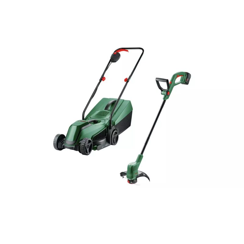 Bosch 32cm Cordless Rotary Lawnmower and Grass Trimmer - 18V