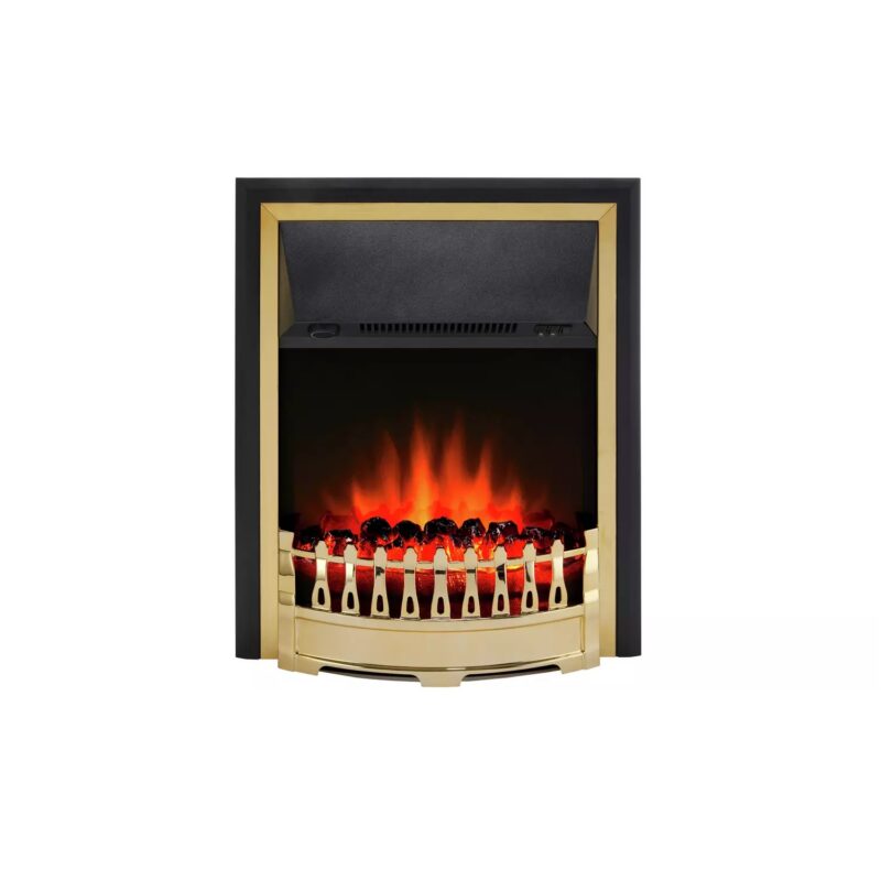 Glen Crofton 2kW Classic Brass Inset Fire - Brass